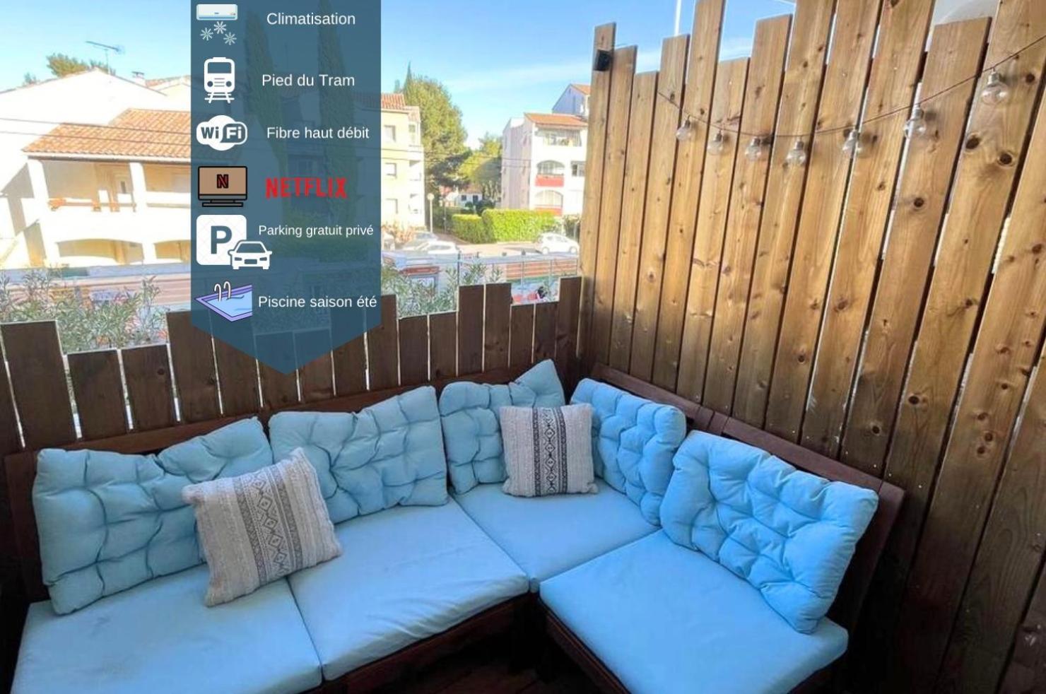 Joli T2/ Tram/ Clim/ Parking/ Wifi/ Piscine Apartment มงต์เปอลิเยร์ ภายนอก รูปภาพ